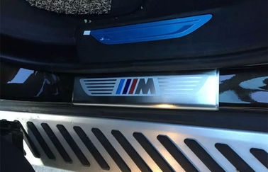 Cina BMW X6 Baru E71 2015 Illuminated Pintu Kusen Side Door lecet Plat Stainless Steel Sill pemasok