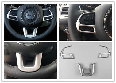 Cina Plastik ABS Auto Interior Trim Parts Steering Wheel Garnish Chrome untuk Jeep Compass 2017 pemasok