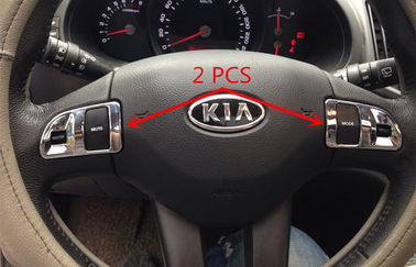 Cina Custom Auto Interior Trim Parts Chrome ABS Steering Wheel Trim untuk KIA Sportage R 2014 pemasok