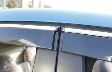 Cina Deflectors angin Untuk Chery Tiggo 2012 Mobil Jendela Visor Dengan Potong Stripe pemasok