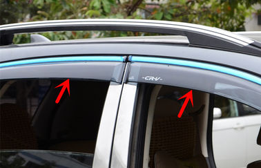 Cina HONDA CR-V 2012 Mobil Jendela Visor, Stainless Steel Potong Stripe Angin Deflectors pemasok