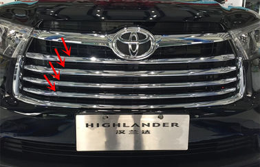 Cina Bersinar Chrome Auto Body Parts Untuk Highlander 2014 2015, Front Grille Garnish pemasok
