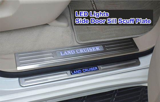 Harga yang bagus TOYOTA Land Cruiser FJ200 2008 -2014 LED Cahaya Stainless Steel Side Door Sill on line