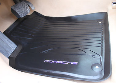 Harga yang bagus Karpet lantai PVC hitam untuk Porsche Macan 2014 2016, Karpet kaki dengan logo gaya asli on line