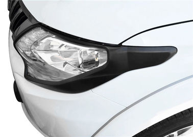 Harga yang bagus Aksesoris tahan lama Kerangka lampu depan Hitam Chrome Untuk Mitsubishi Triton L200 2015 2018 on line