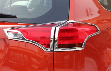 Harga yang bagus ABS Belakang Chrome Lampu Depan bezel / Tail Light Cover Disesuaikan Untuk Toyota RAV4 on line