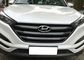 Hyundai New Tucson 2016 2017 Front Grille Molding Cover 3D Serat Karbon / Chrome pemasok