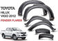 Upgrade Black Wide Wheel Arches Fender Flares untuk Toyota Hilux 2012 - 2014 Vigo pemasok